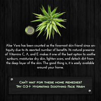 O3+ Hydrating & Soothing Face Wash with Aloe Vera and Cucumber Extracts, 50g