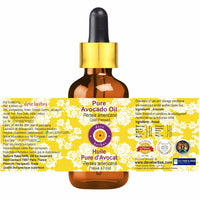 Deve Herbes Pure Avocado Oil (Persea americana) with Glass Dropper Natural Therapeutic Grade Cold Pressed 50ml