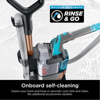 Shark EX201 CarpetXpert Upright Carpet, Area Rug & Upholstery Cleaner with StainStriker, Built-in Spot & Stain Cleaner, Perfect for Pets, Deep Cleaning & Tough Stain Removal, Carpet Shampooer, Cyan Shark CarpetXpert with StainStriker