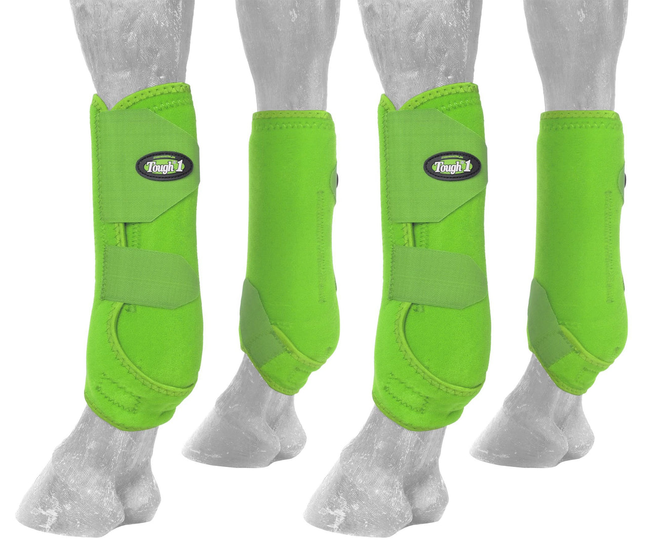Tough 1 Extreme Vented Sport Boots Set Large Neon Green