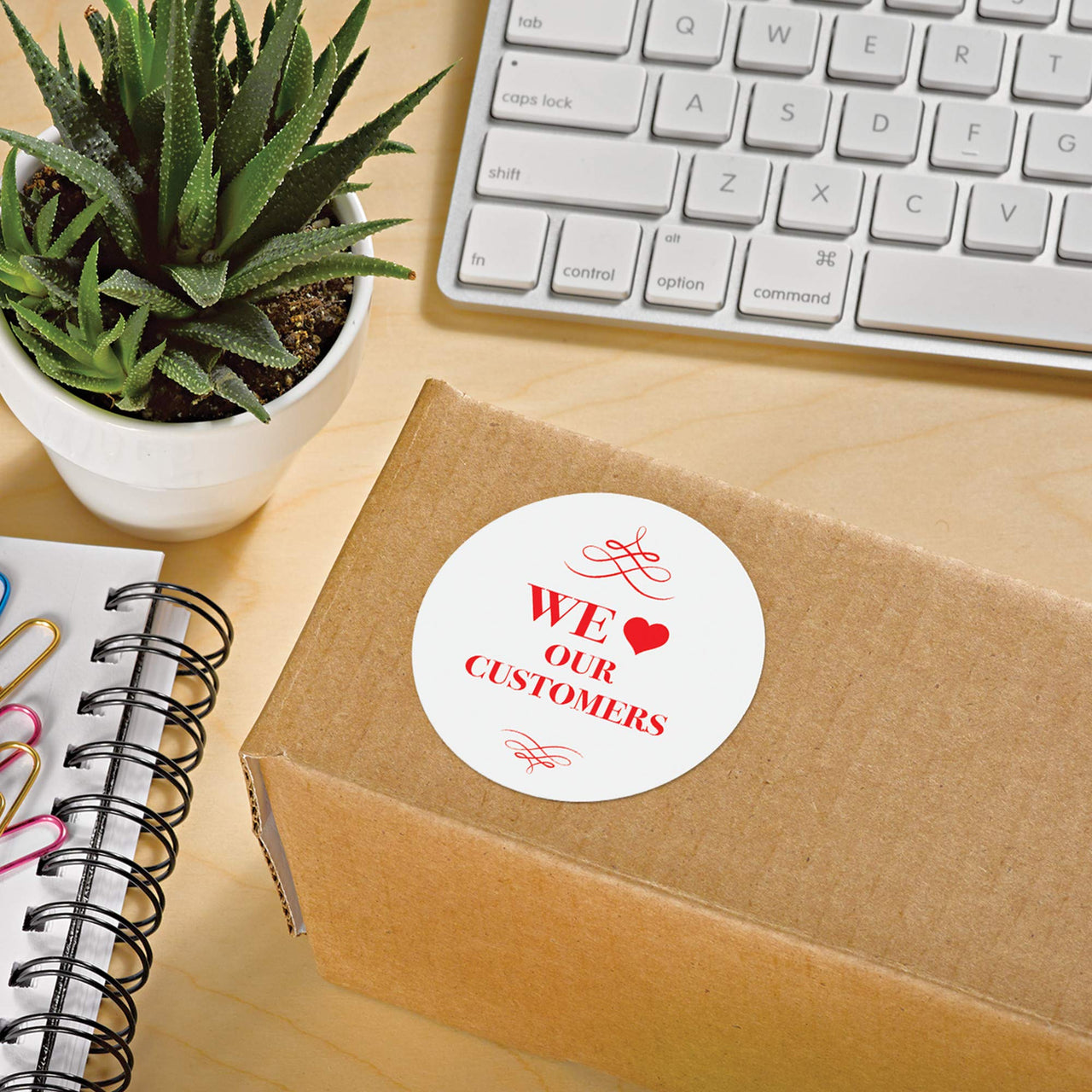 Avery High Visibility Printable Round Labels with Sure Feed, 2.5" Diameter, White, 300 Customizable Blank Labels Total (5294) 300 labels