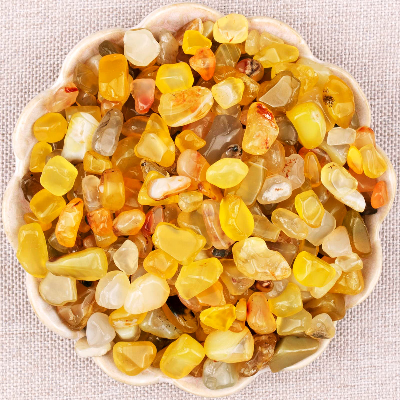 SigMntun Yellow Agate Crystal Chips Bulk, Natural UNDYED - 10 oz (283g) Tumbled Stones for Crafts Decorative Rocks Planters, Healing Crystals Reiki Chakra Meditation Energy Balancing Therapy 10 Oz - Yellow Agate