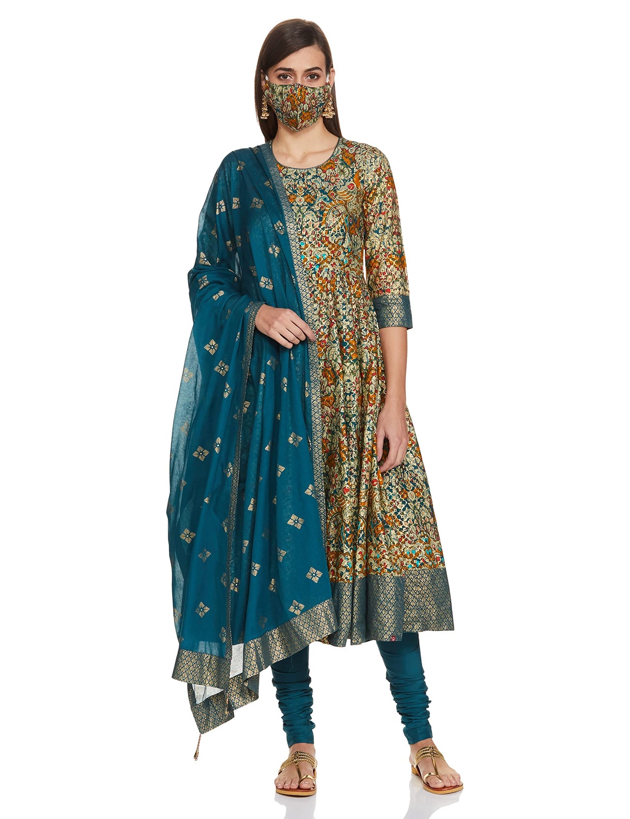 BIBA Women's  Cotton Salwar Suit Set