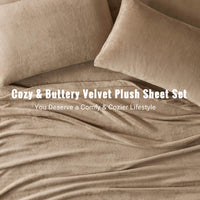 Sleep Philosophy True North Fleece Sheet Set Full, Solid Color, Warm & Plush Sheets Soft Fleece Bedding Full Size Sheets, Fitted Pocket Fits Up to 16