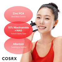 COSRX Niacinamide 15% Face Serum 20Ml, Minimizing Pores & Sebums, Blemish Treatments For Discoloration, Dark Spots, Enlarged Pores, Artificial Fragrance & Parabens-Free