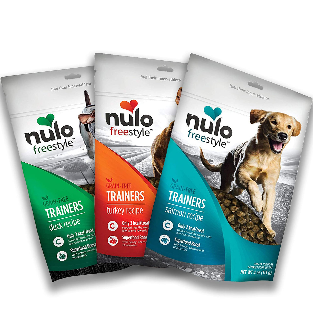 Nulo Freestyle Grain-Free Healthy Dog and Puppy Training Treats, Low Calorie Treats Made with Superfood Boost Ingredients, 2 Calories per Treat, 4 oz. Variety Pack Variety Flavor 12 Ounce (Pack of 1)