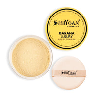 Shryoan Banana Luxury Loose Powder|Oil Control Banana Loose Powder | Make Up Setting Loose Powder| Long-lasting Coverage Reduces Shine (Pack of 2)