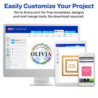 Avery Print-to-The-Edge Printable Address Labels with Sure Feed, 0.75