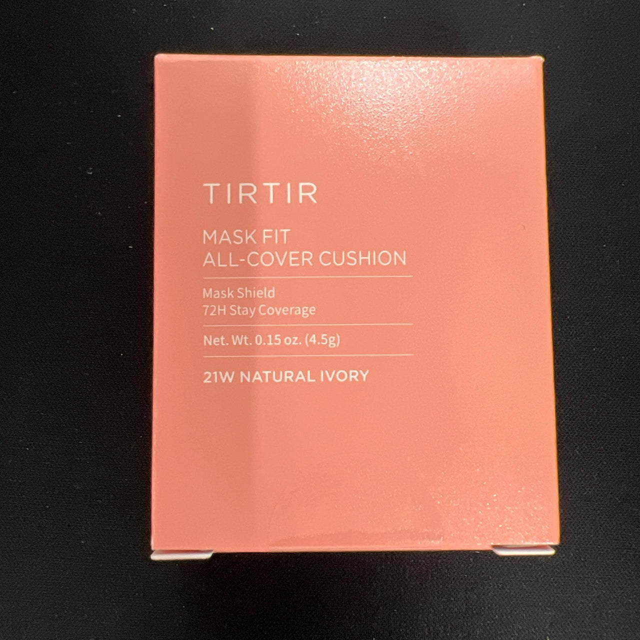 TIRTIR Mask All-Cover Cushion Foundation | Full coverage, Skin fit, Satin Glow Finish | Korean Cushion Foundation #21W NATURAL IVORY | 4.5g