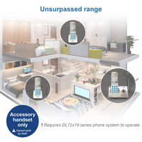 AT&T DL70019 Accessory Handset for DL72x19 Phone with Bluetooth Connect to Cell, Call Blocking, 1.8