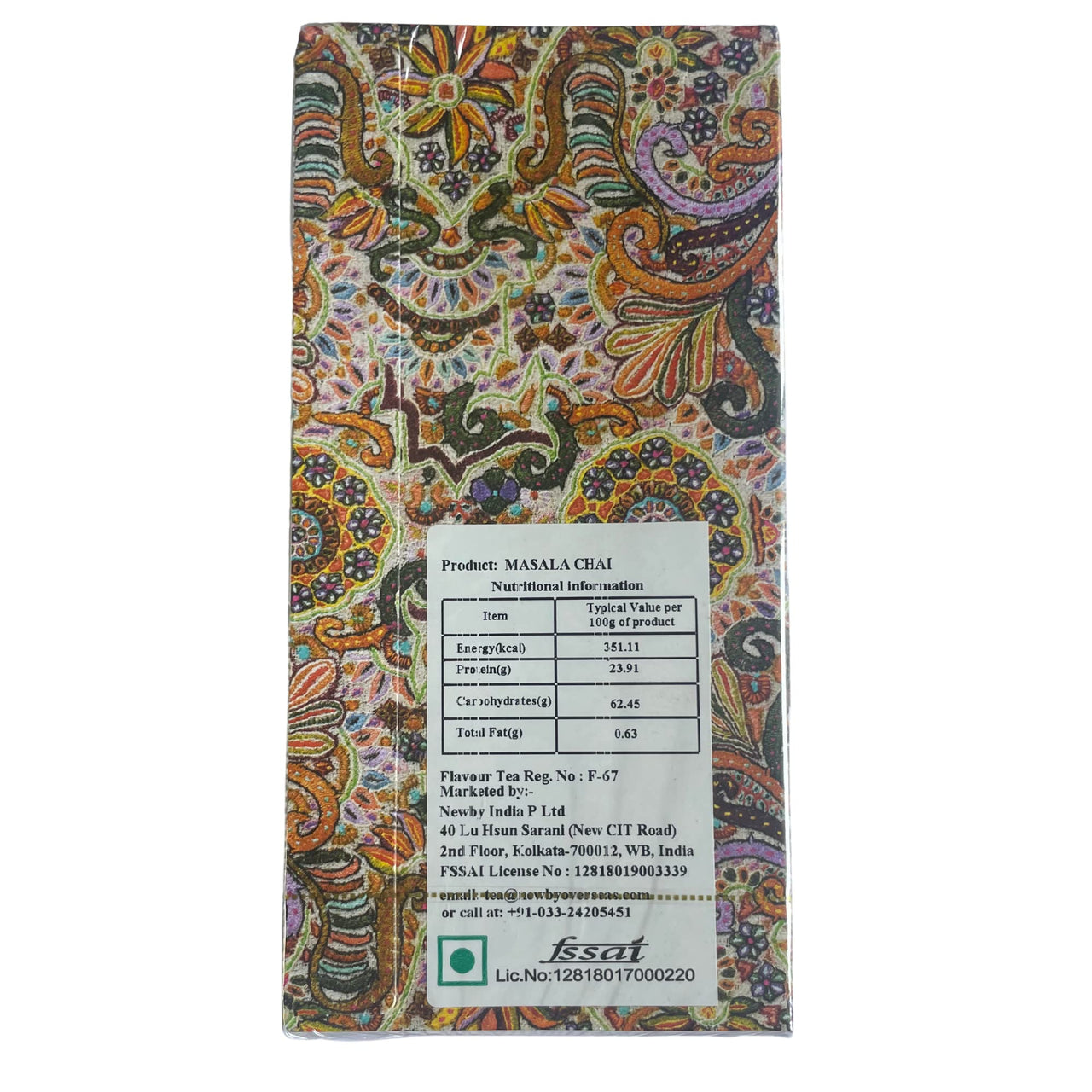Newby Masala Chai | 25 Tea Bags | Black Tea Enriched With Cardamom, Cinnamon, Black Pepper, Clove, Ginger, Aniseed | 50 gms