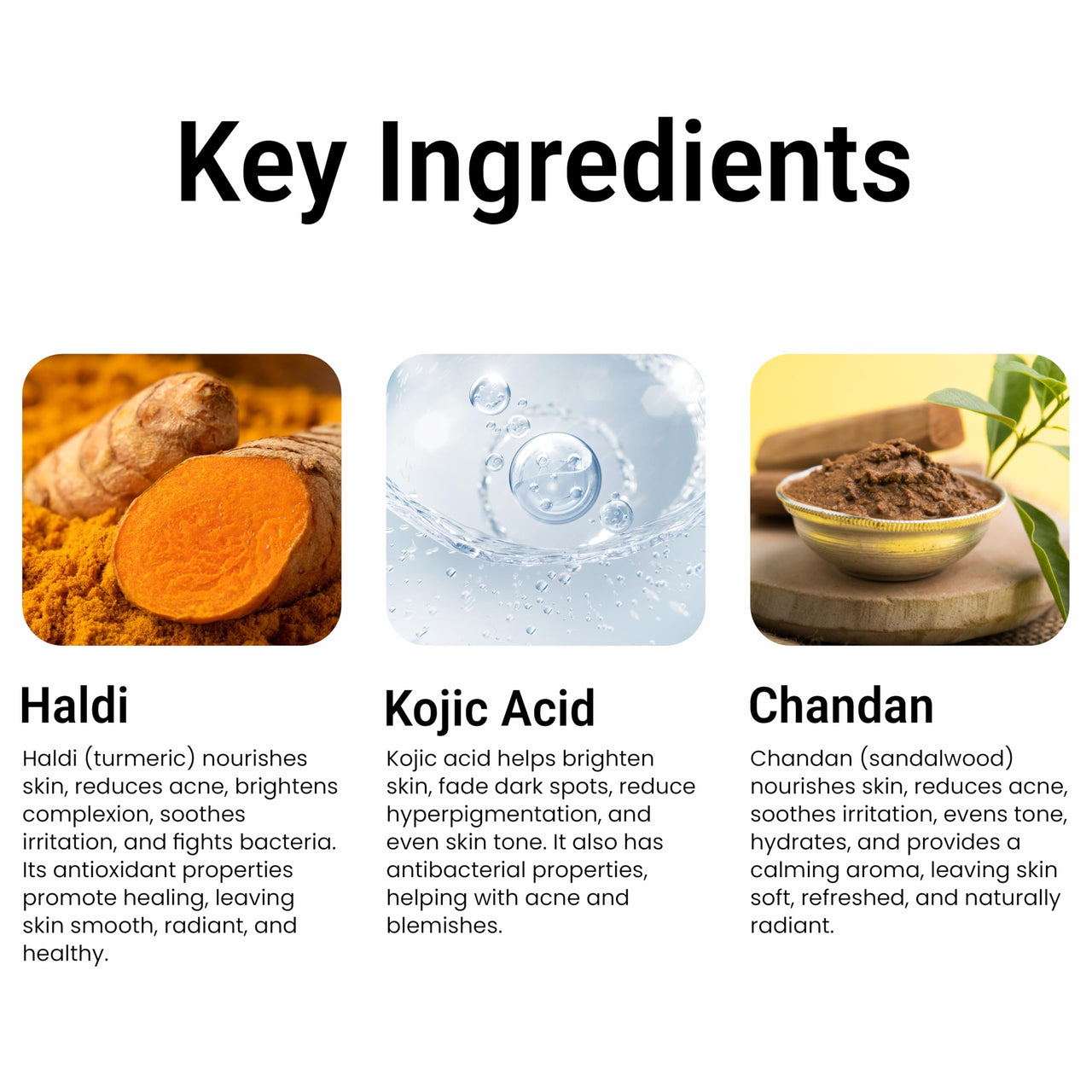 Multani Natural Kojic Acid and Haldi Chandan Soap | Herbal Bathing Bar Enriched with Essential Oils | Anti Ageing | Suitable for All Skin Types Pack of 5 (125g x 5) 625g