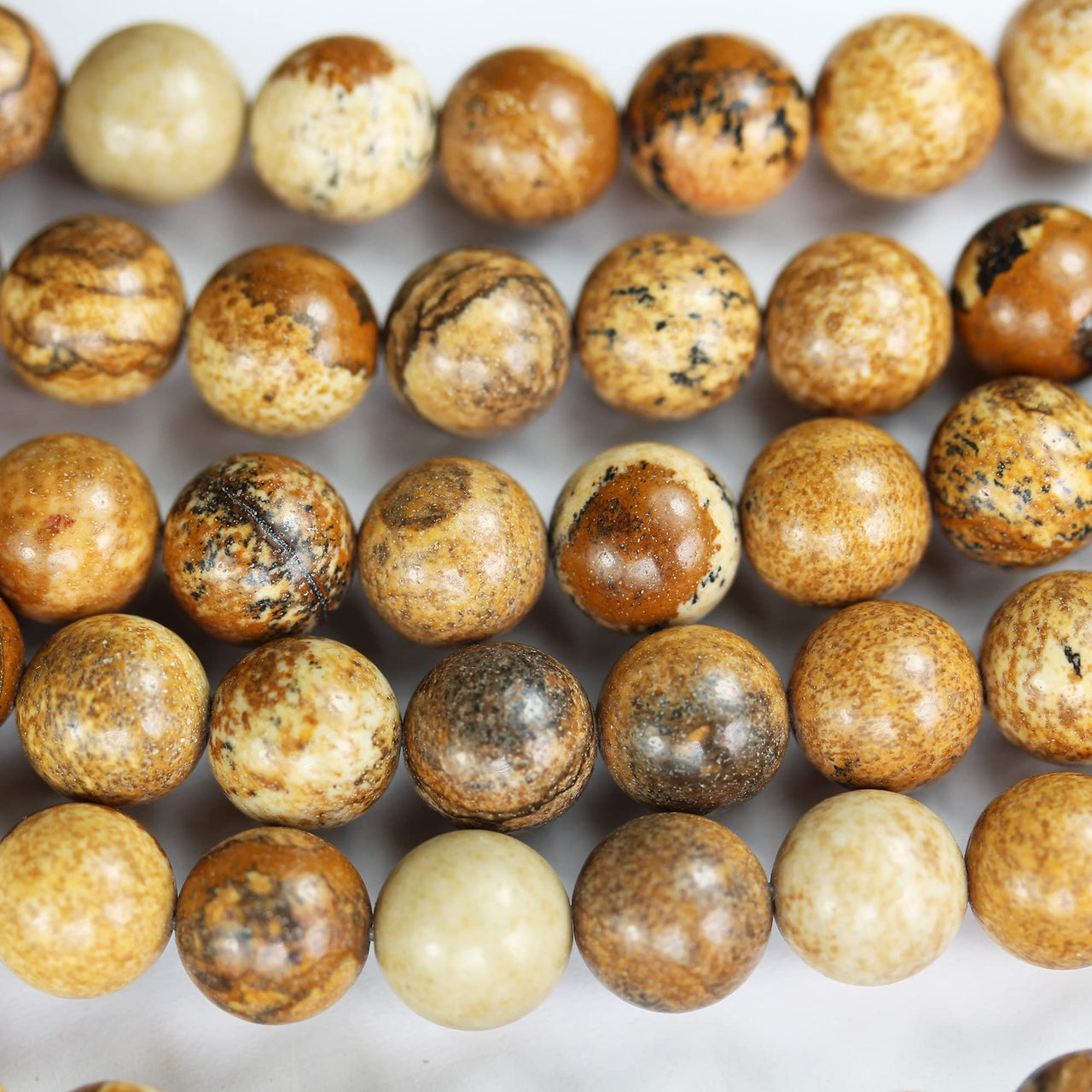 8mm Jasper Beads Natural Gemstone Beads for Jewelry Making Energy Healing Crystals Jewelry Chakra Crystal Jewerly Beading Supplies 15.5inch About 46-48 Beads Picture Jasper 8MM