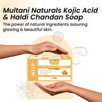 Multani Natural Kojic Acid and Haldi Chandan Soap | Herbal Bathing Bar Enriched with Essential Oils | Anti Ageing | Suitable for All Skin Types Pack of 5 (125g x 5) 625g
