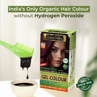 INDUS VALLEY Damage Free Natural Gel Hair Colour for Women | Ammonia & PPD Free Organic Hair Colour with 100% Grey Coverage, Long Lasting Conditioning Hair Color | Burgundy 3.6-220 ml