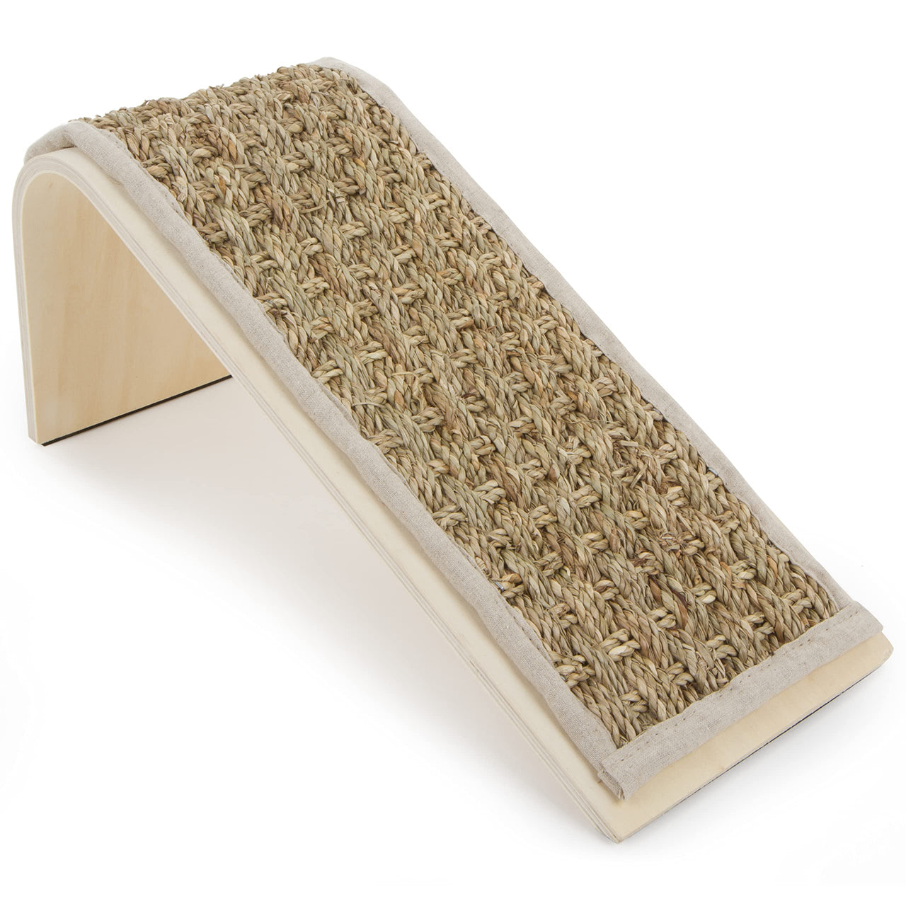 Petlinks Sea Ramp Seagrass Angled Cat Scratcher, Catnip Included - Randomly Selected Color, One Size
