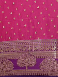 Pandadi Saree Women's  Banarasi Silk Saree With Unstitched Blouse Piece