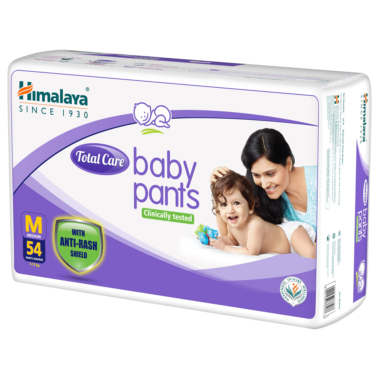 Himalaya Total Care Baby Pants Diapers, Medium, 54 Count