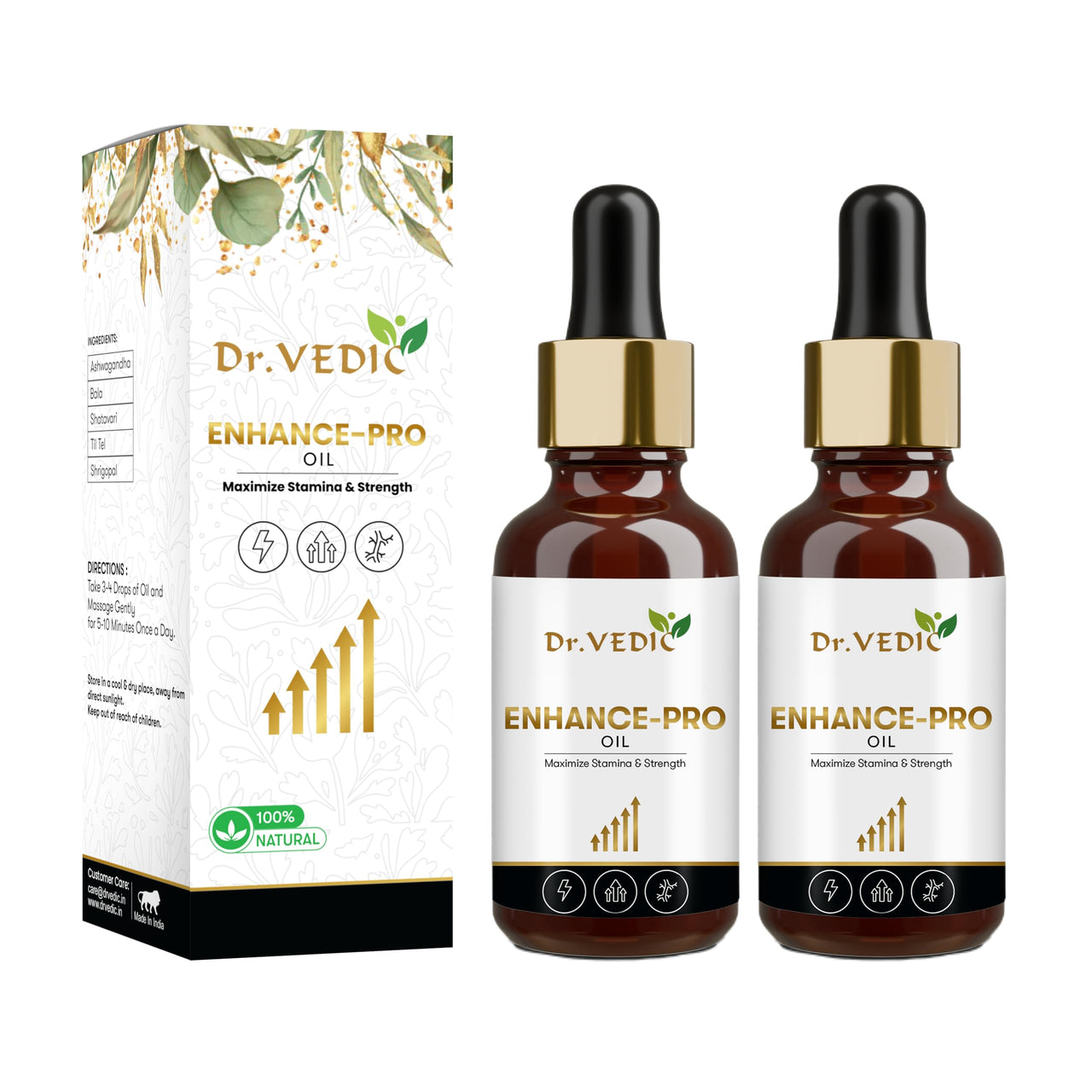 Dr Vedic 100% Ayurvedic Pure & Natural E-Pro Oil, 30ml (Pack Of 2)