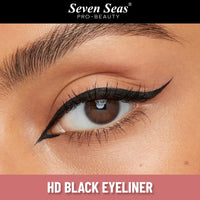 Seven Seas Waterproof | Smudgeproof | Long Lasting | Intense Black | False Eyes Eyeliner (Black,2.5g)