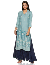 BIBA Women's  Rayon Palazzo Bottom L Ind