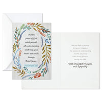 DaySpring Assorted Religious Sympathy Cards, Floral Wreaths (12 Cards with Envelopes)