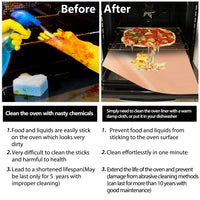 3 Pack Copper Oven Liners for Bottom of Oven, 16x24 Inch Thick Heavy Duty Non Stick Teflon Oven Mats, BPA and PFOA Free Reusable Oven Liners for Bottom of Electric Oven 3 Pack