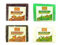 Khadi Pure Almond, Aloe Vera, Apricot & Jasmine Soap, 125 g (Pack of 4)