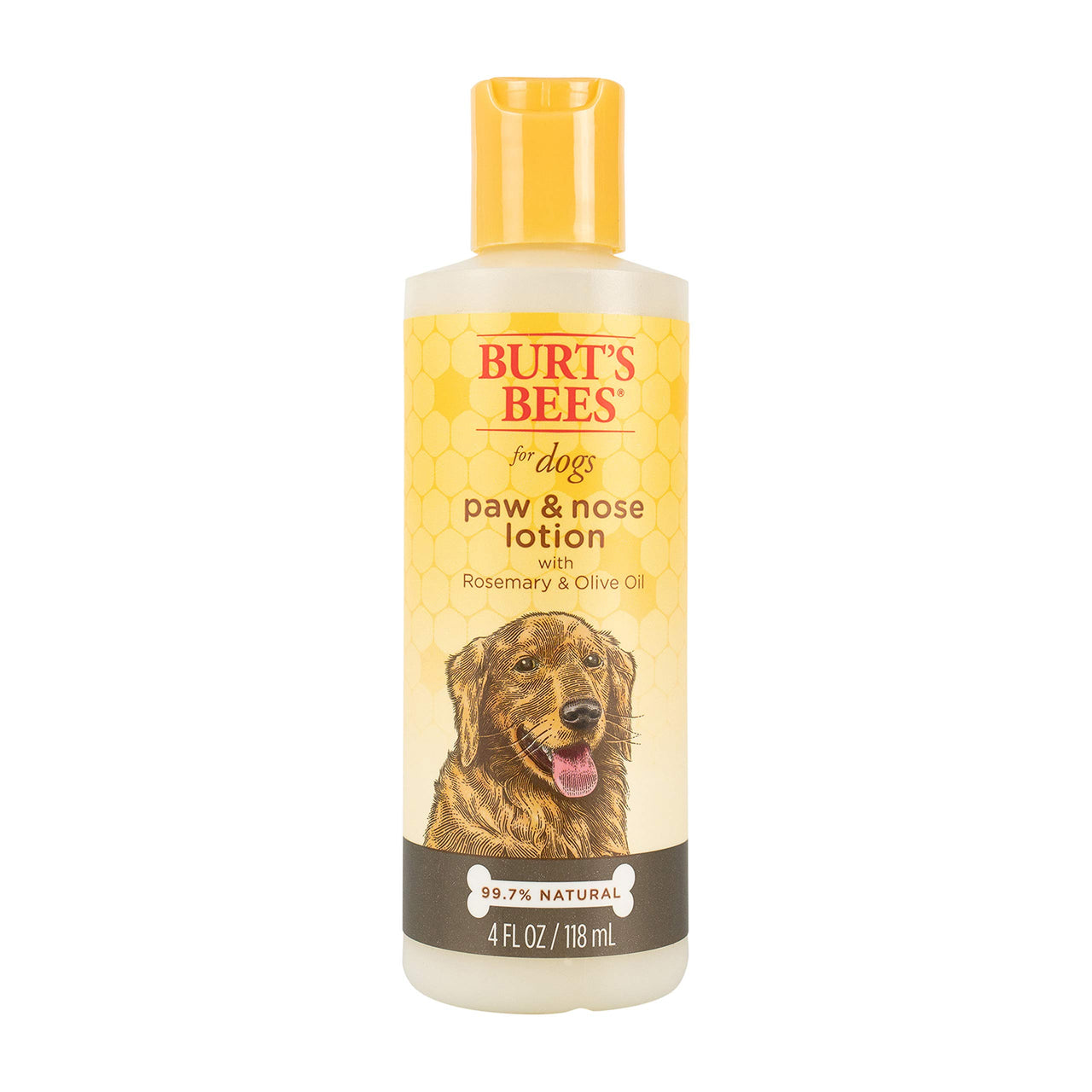 Burt's  Bees for Pets Natural Paw & Nose Lotion with Rosemary & Olive Oil | Soothing Lotion for All Dogs | Cruelty Free, Sulfate & Paraben Free, pH Balanced for Dogs - Made in USA, 4oz- 2 Pack
