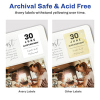 Avery ID Labels, Sure Feed Technology, Permanent Adhesive, 1.25