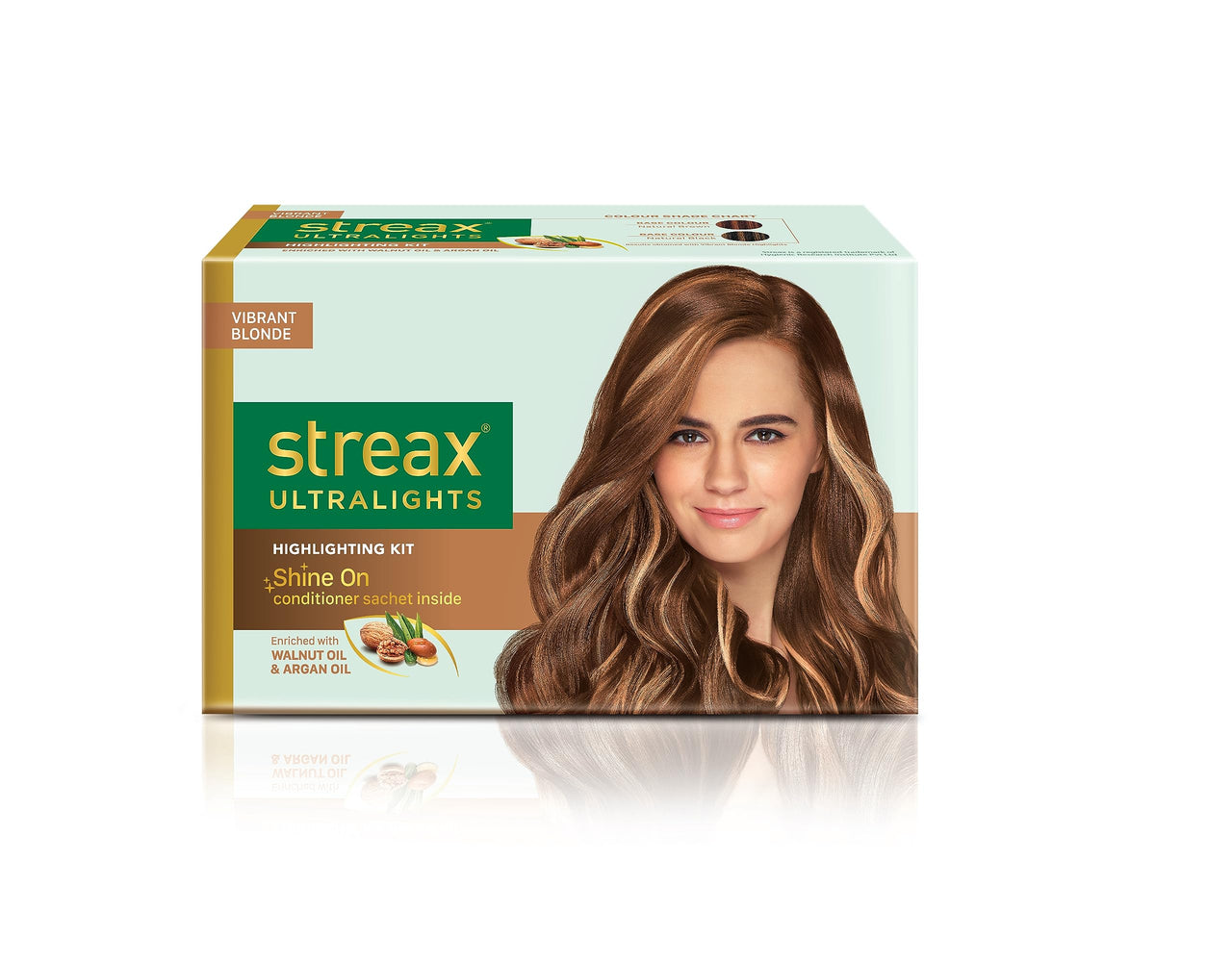 Streax Contains Walnut & Argan Oil, Shine On Conditioner, Longer Lasting Highlights For Unisex, 20ml + 20g - Vibrant Blonde