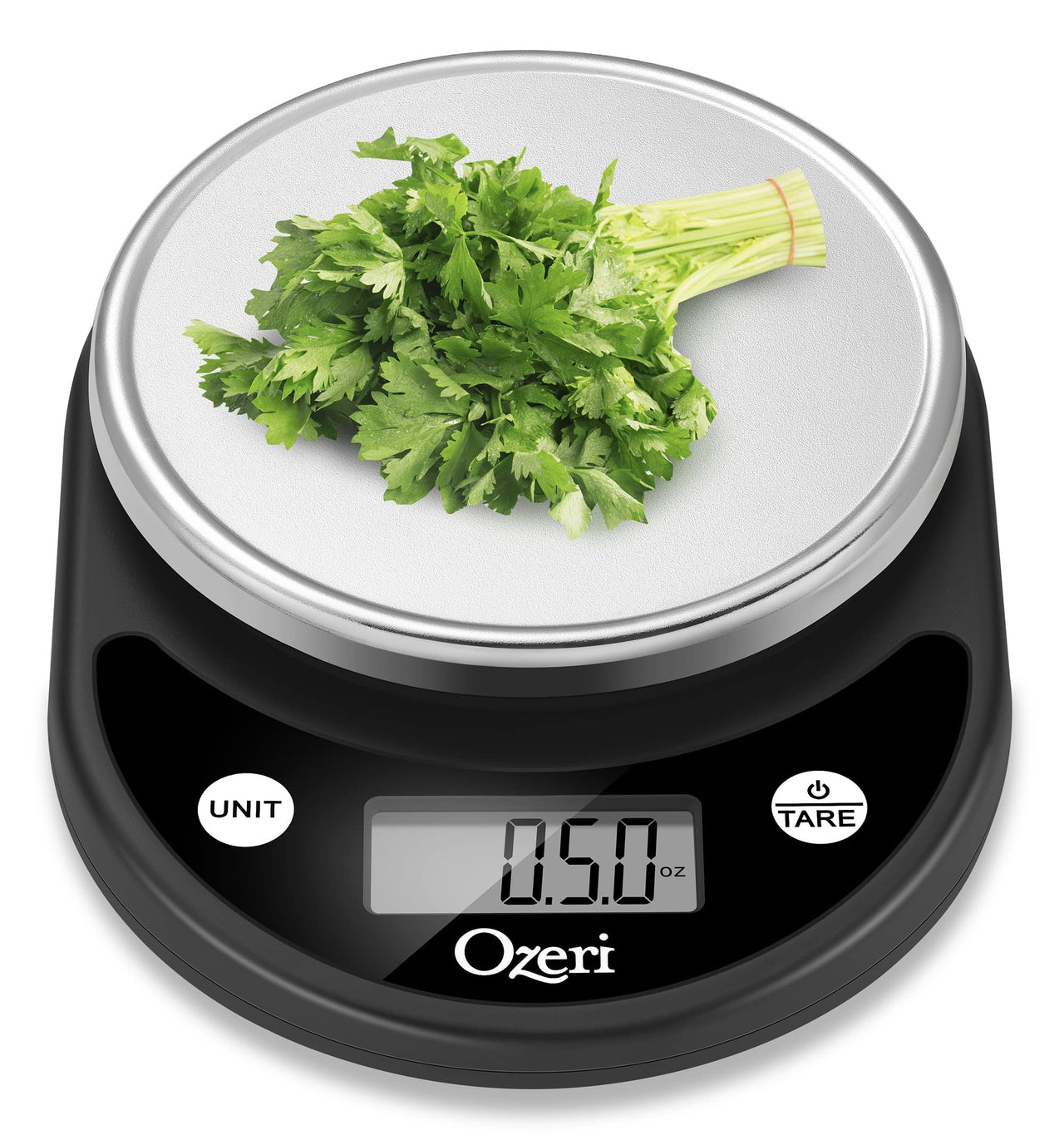 Ozeri Pronto Digital Multifunction Kitchen and Food Scale,Silver on Black Silver on Black