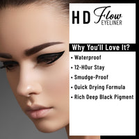 Seven Seas Intense Black Water & Smudge Proof HD Flow Eyeliner (Black.3g)