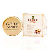 Gokul Santol Pure Sandalwood Makeup Powder - Flawless Skin, Blemish-Free Coverage for All Skin Types | 10g | Mattifying, Refreshing, Soothing, Brightening Formula