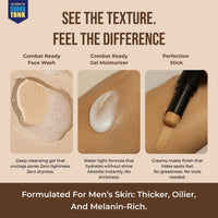 Yaan Man Combat Ready Pack | Contains Face Wash, Gel Moisturizer, Perfection Stick for Men| For all skin types (Dark)