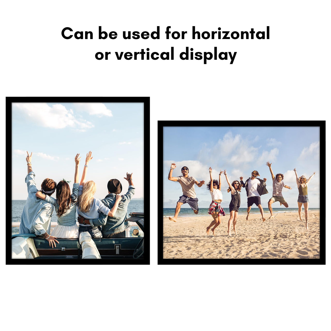 Americanflat 11x13 Picture Frame in Black - Thin Border Photo Frame with Shatter-Resistant Glass - Wall Picture Frame with Hanging Hardware Included for Horizontal or Vertical Display Format