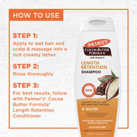 Palmer's Cocoa Butter & Biotin Shampoo for Hair Length Retention, Strengthening & Enhanced Shine - 400ml