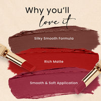 Seven Seas Matte With You Long Lasting Lipstick | Smooth Application |Transferproof & Smudge Proof | Highly Pigmented Lipstick for Women (Jazzberry Jam)