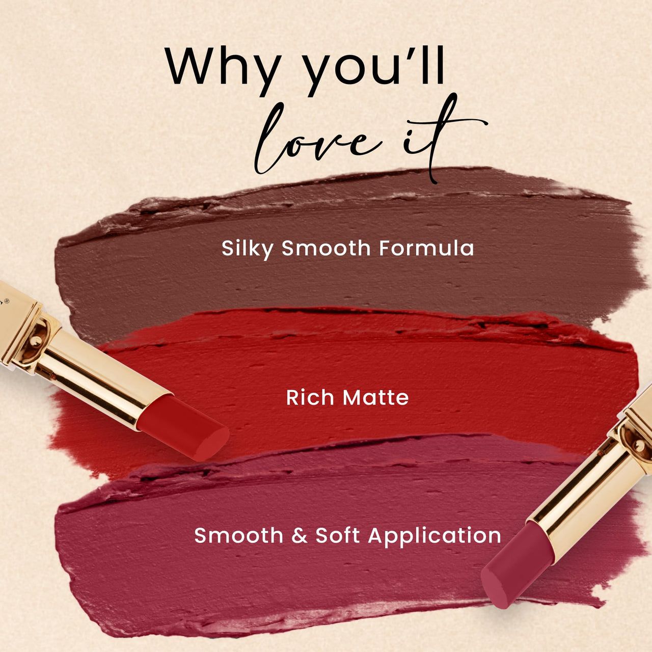 Seven Seas Matte With You Long Lasting Lipstick | Smooth Application |Transferproof & Smudge Proof | Highly Pigmented Lipstick for Women (Copper)