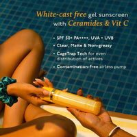 Asaya Matte Sunscreen SPF 50+ PA+++ | With Ceramides & Vitamin C | Broad Spectrum UVA + UVB Protection | No White Cast & Waterproof | Lightweight, Non-Greasy & Quick Absorbing | Controls Oil & Brightens Skin | For Face & Body | Paraben-Free | For Men & Wo