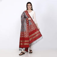 KAPAAHA Women's  Woven Design Silk Blend Dupatta Free Size