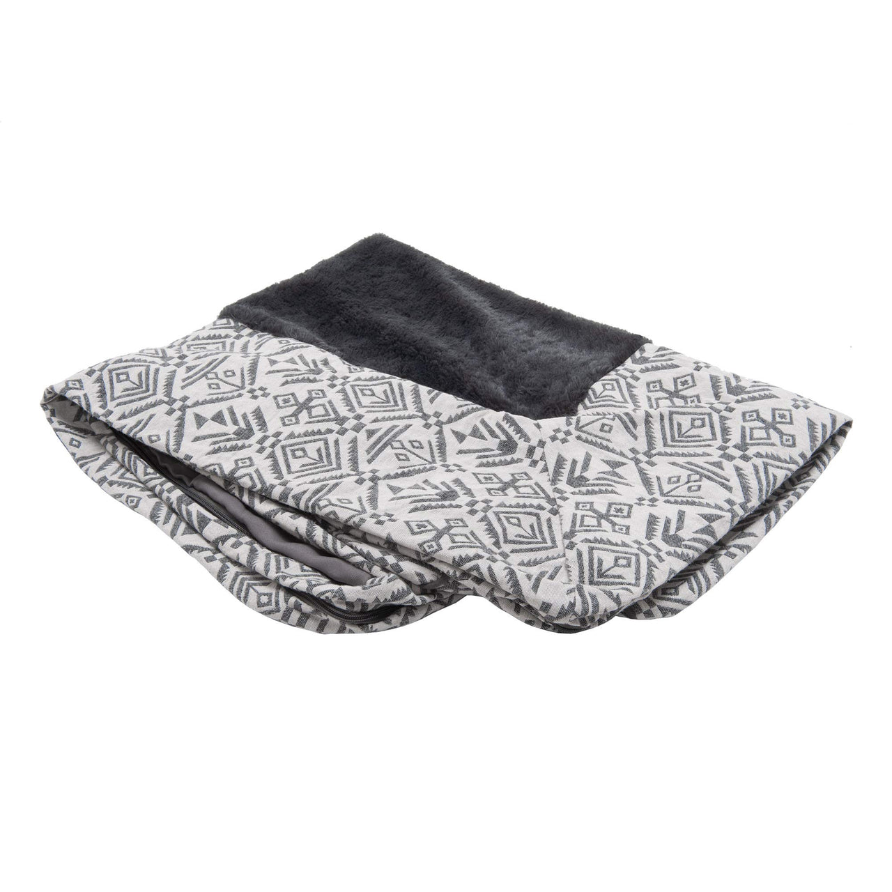 Furhaven Replacement Dog Bed Cover Plush & Southwest Kilim Décor Sofa-Style, Machine Washable - Boulder Gray, Jumbo (X-Large) Cover Only 40.0"L x 32.0"W x 0.3"Th (Plush & Southwest Kilim Decor) Boulder Grey