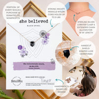 SoulKu Empowering Necklace, Empowering Jewelry With Healing Crystal, Inspirational Necklace For Strong Women, Mom & Sister, 16