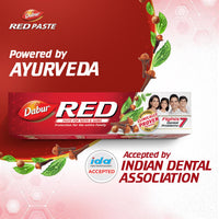 Dabur Red Toothpaste - 100g | World's No.1 Ayurvedic Paste | Provides Germ Protection, Cavity Protection, Plaque Removal | Prevents Gum Bleeding, Yellow Teeth, Toothache, Bad Breath