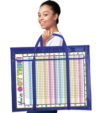 Carson Dellosa Deluxe Bulletin Board Storage Bag Pocket Chart, (24