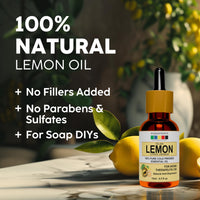 Organix Mantra Lemon Oil | Improves Skin Radiance, Boost Hair Luster | Revitalizing Care for Face, Scalp & Skin | 15ML
