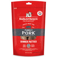 Stella & Chewy's  Freeze Dried Raw Dinner Patties  Grain Free Dog Food, Protein Rich Purely Pork Recipe  14 oz Bag (Packaging may vary)