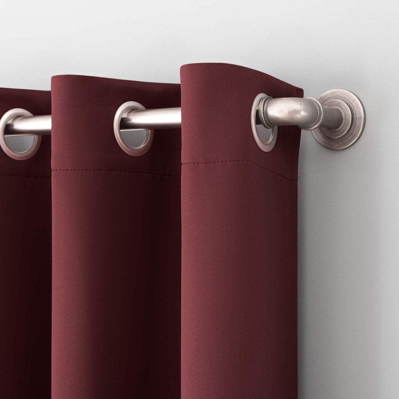 Sun Zero Easton Energy Saving Blackout Grommet Curtain Panel, 40" x 108", Wine Red 40" x 108"