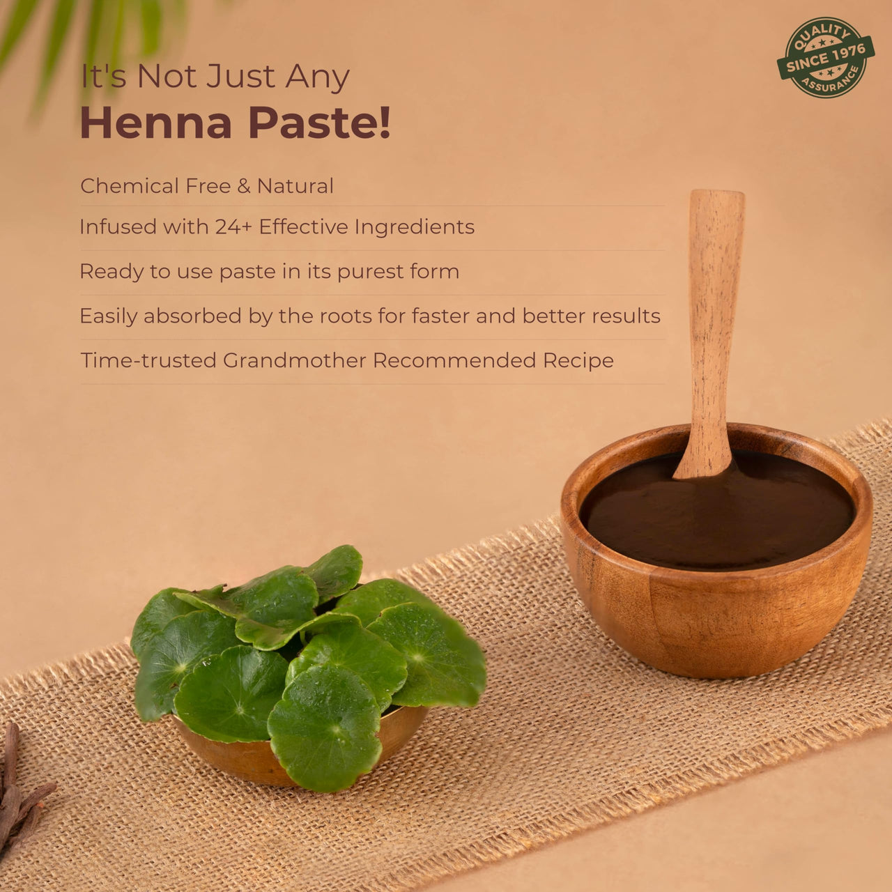 Indus Valley Bio Organic Herbal Henna Paste -150 g, with Herbal Indigo Powder -100 g