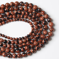 32pcs 12mm Starry Bicolor Sandstone Beads Natural Round Loose Spacer Beads for Jewelry Making DIY Bracelets Crystal Energy Healing Power Stone